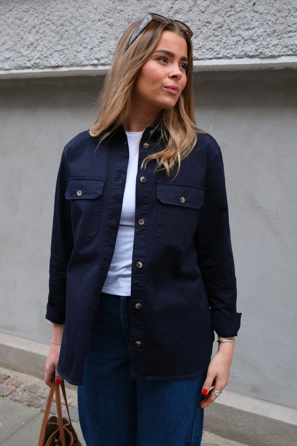 Amber Twill Shirt - Navy