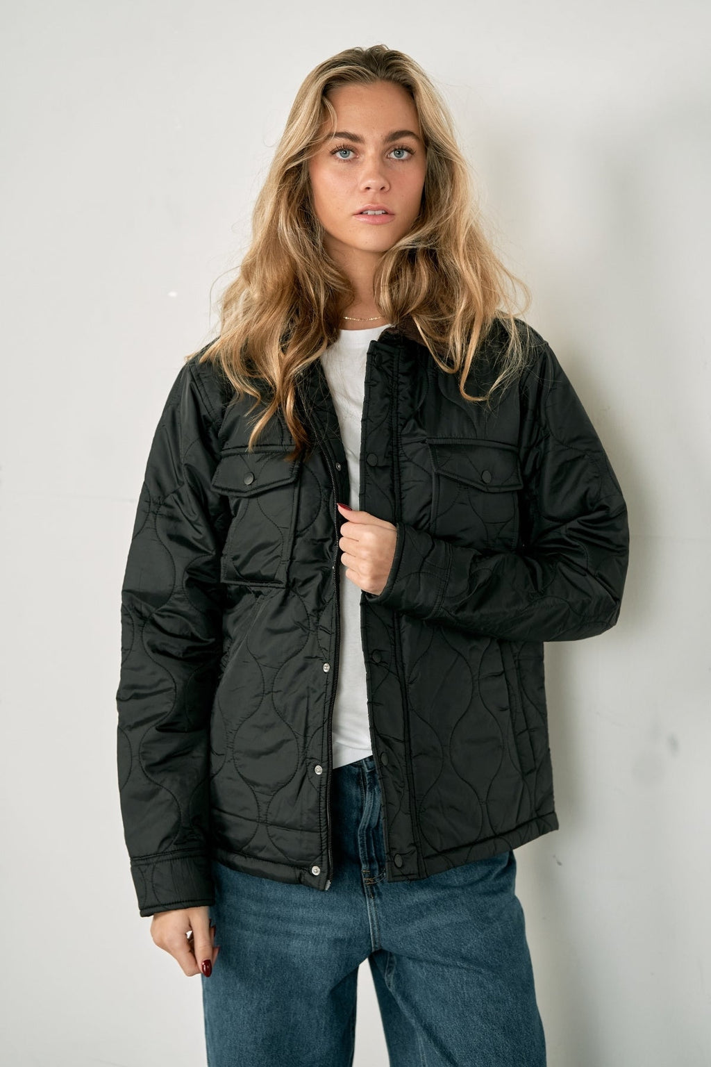 Ella Quiltet Jacket - Black
