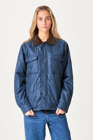 Ella Quiltet Jacket - Navy