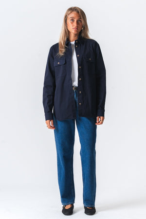 Camisa de sarga ámbar - Azul marino