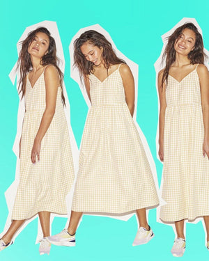 Era Dress - Yellow Checkered