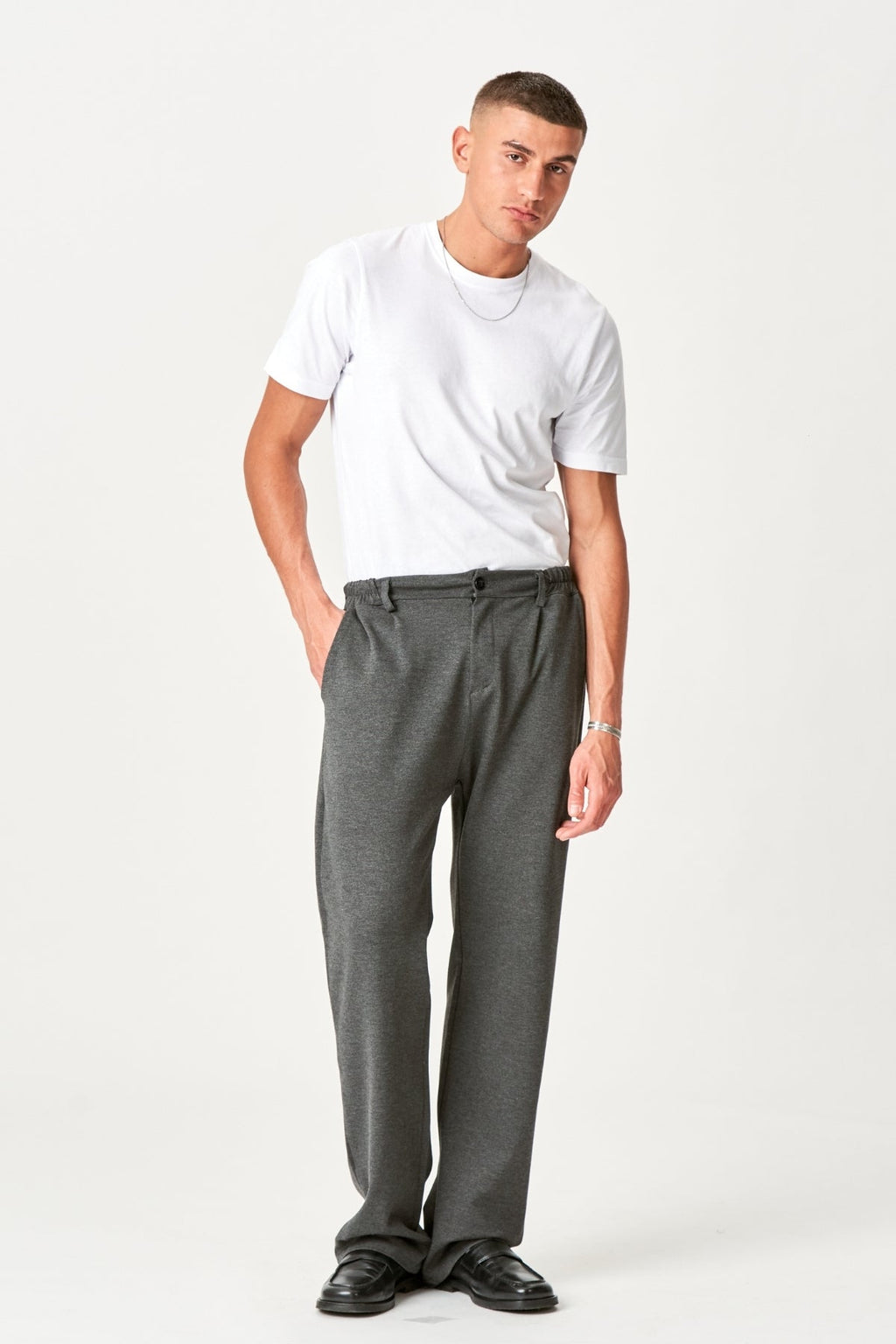 Traje Pants Suelto - gris carbón