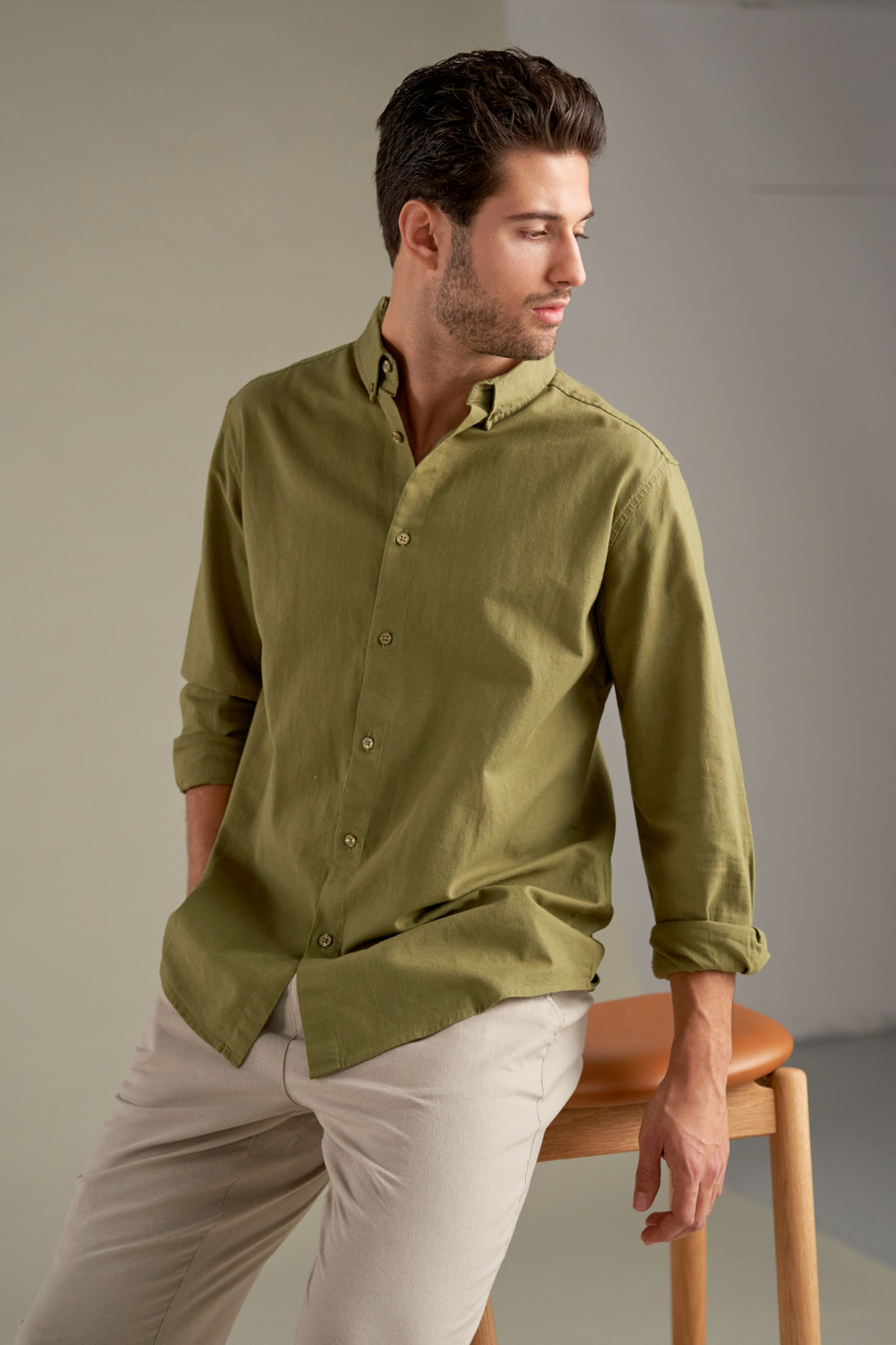Camisa de lino - Verde