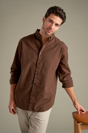 Linen Shirt - Coffee