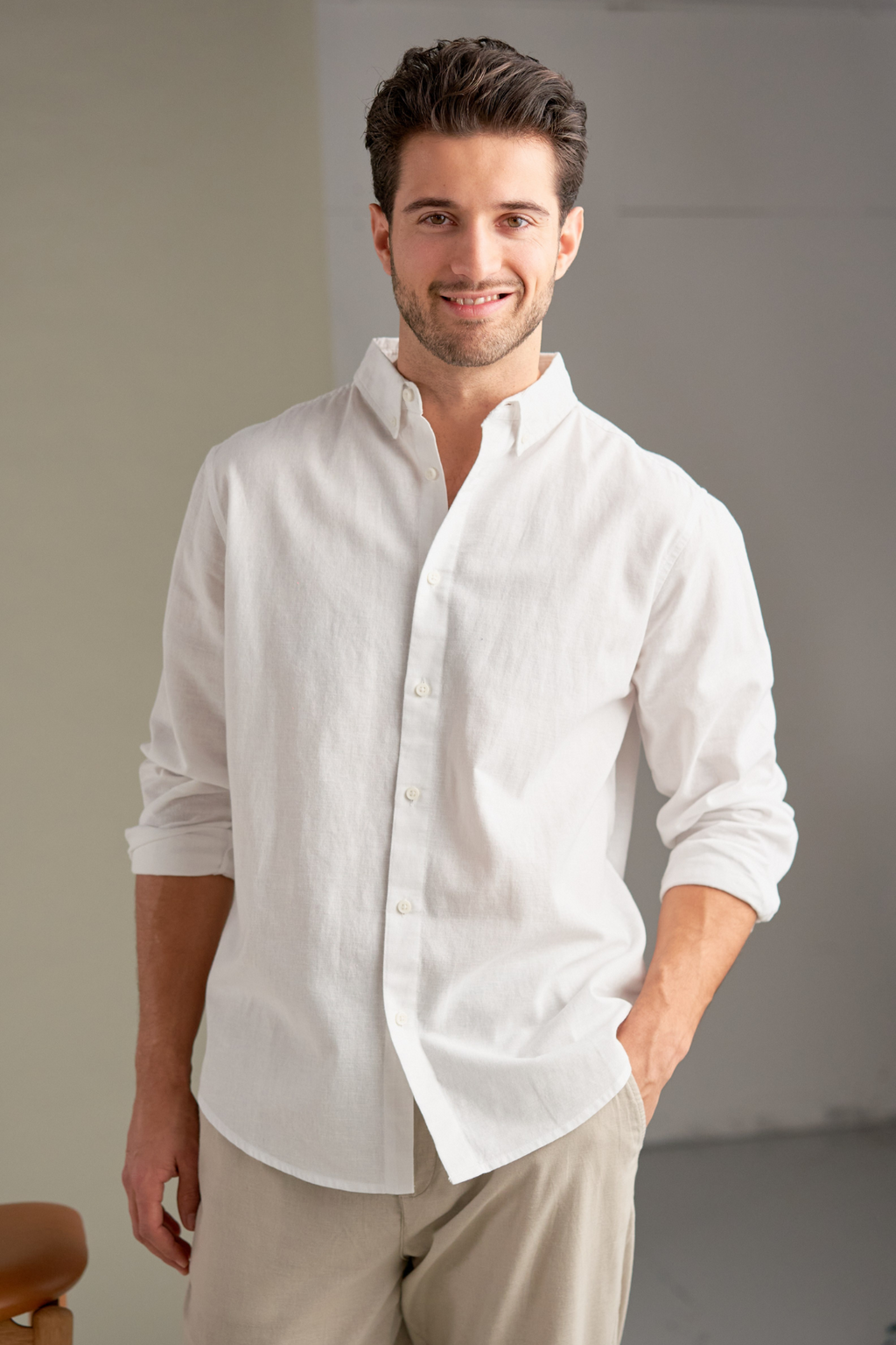 Camisa de lino - blanco
