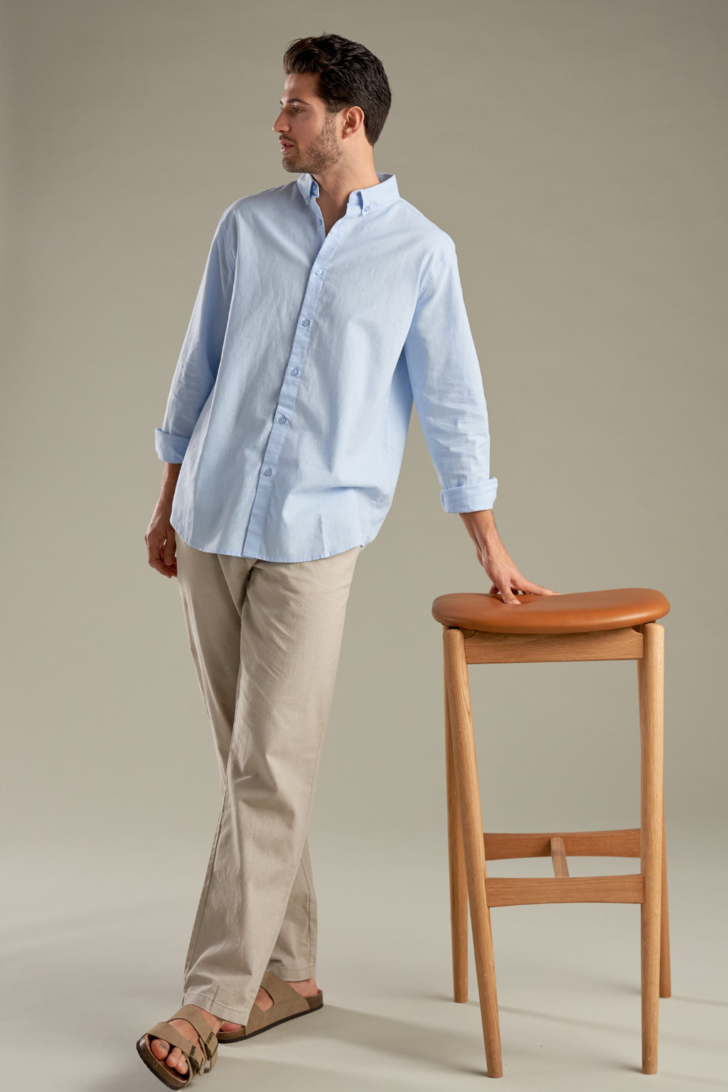 Camisa de lino - azul claro