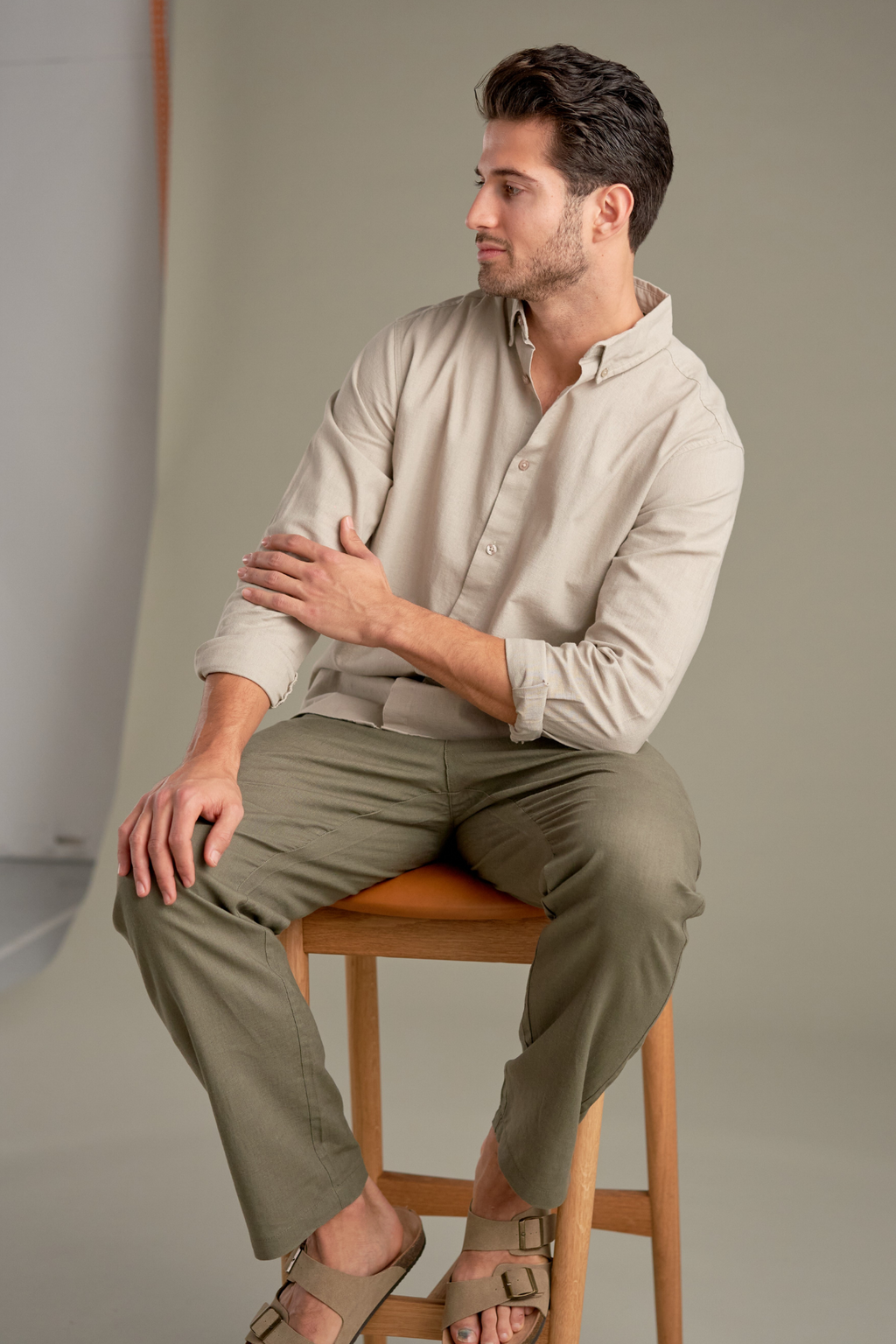 Camisa de lino - arena