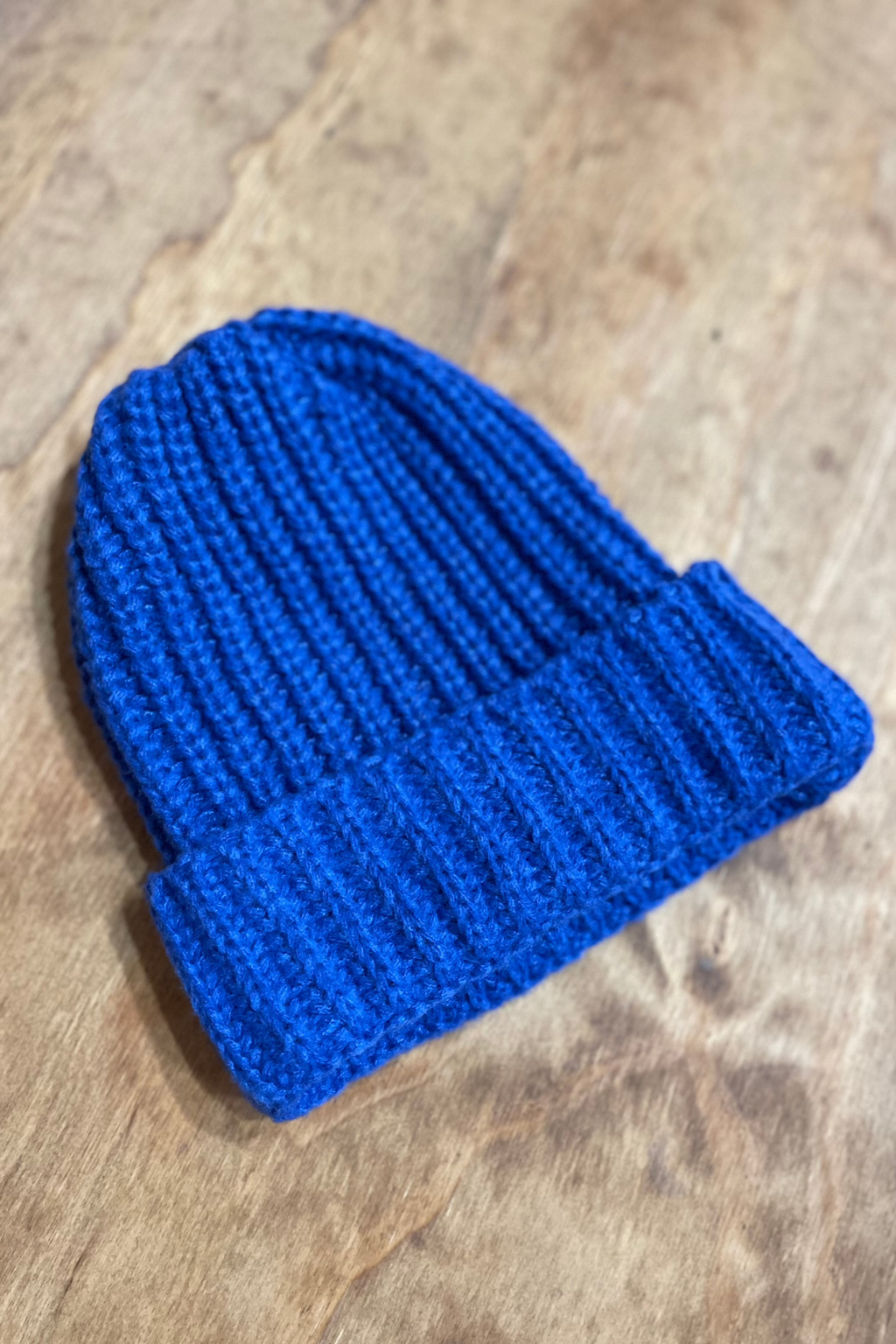 Ribbed Beanie - Blue