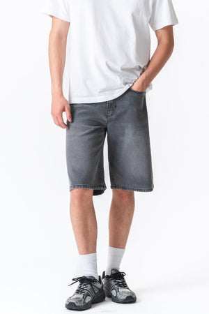 Dril Shorts Suelto - gris