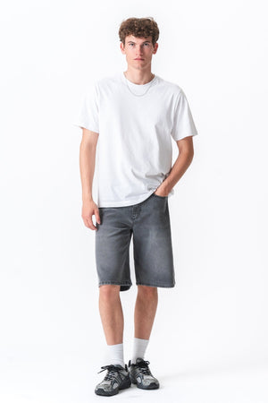 Dril Shorts Suelto - gris