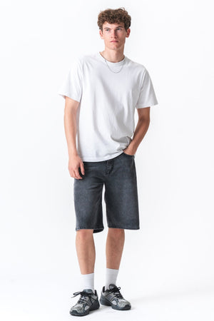 Denim Shorts Loose - Black
