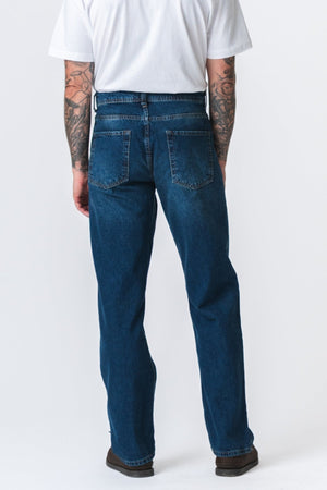 Noah Loose Fit Jeans - Dark Blue Denim