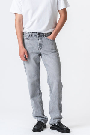 Jeans de ajuste relajado - mezclilla gris