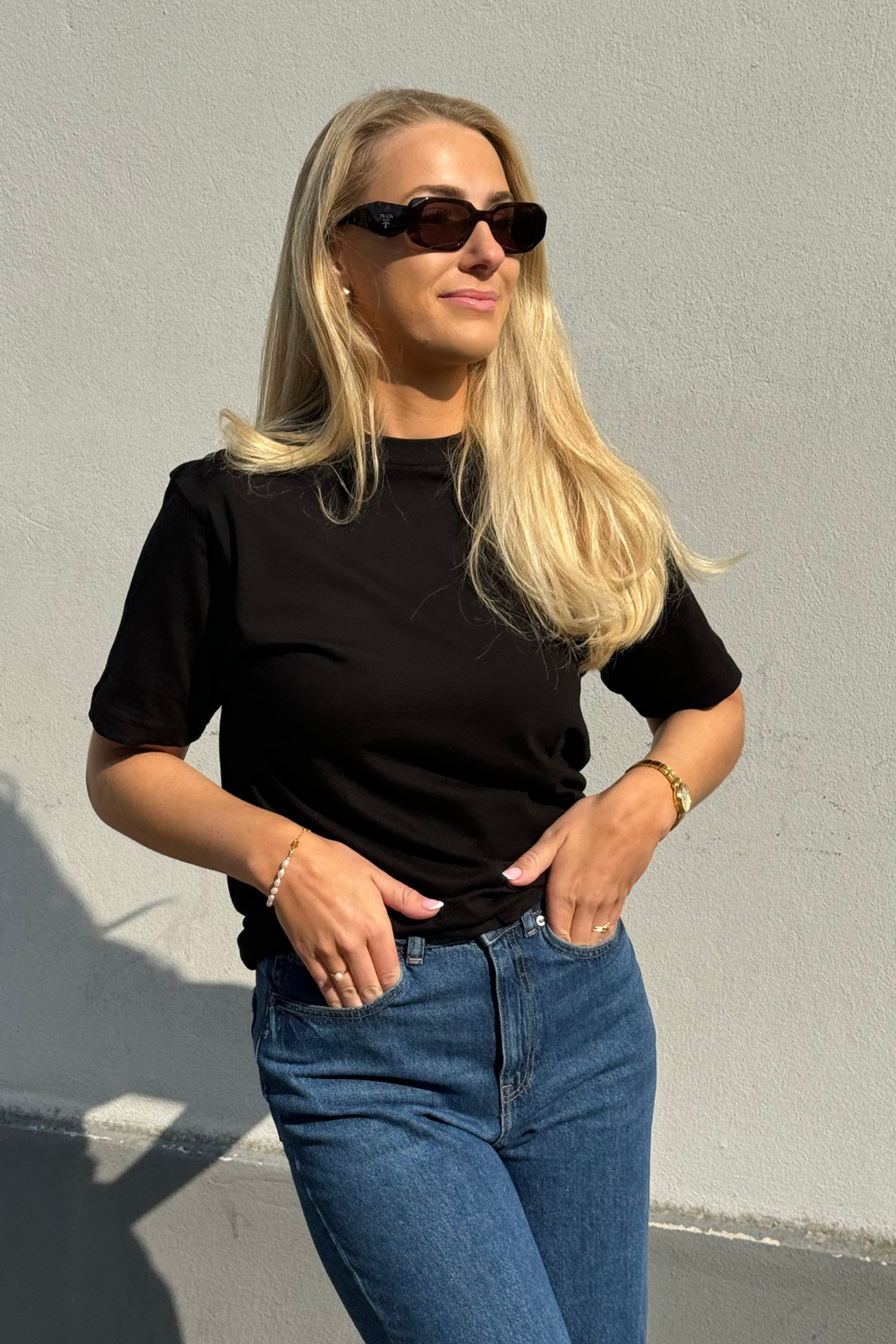 Camiseta de gran tamaño - Negro