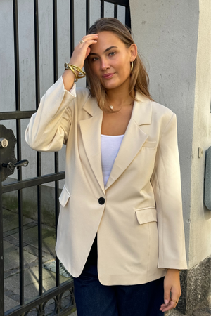 Blazer de gran tamaño - Beige