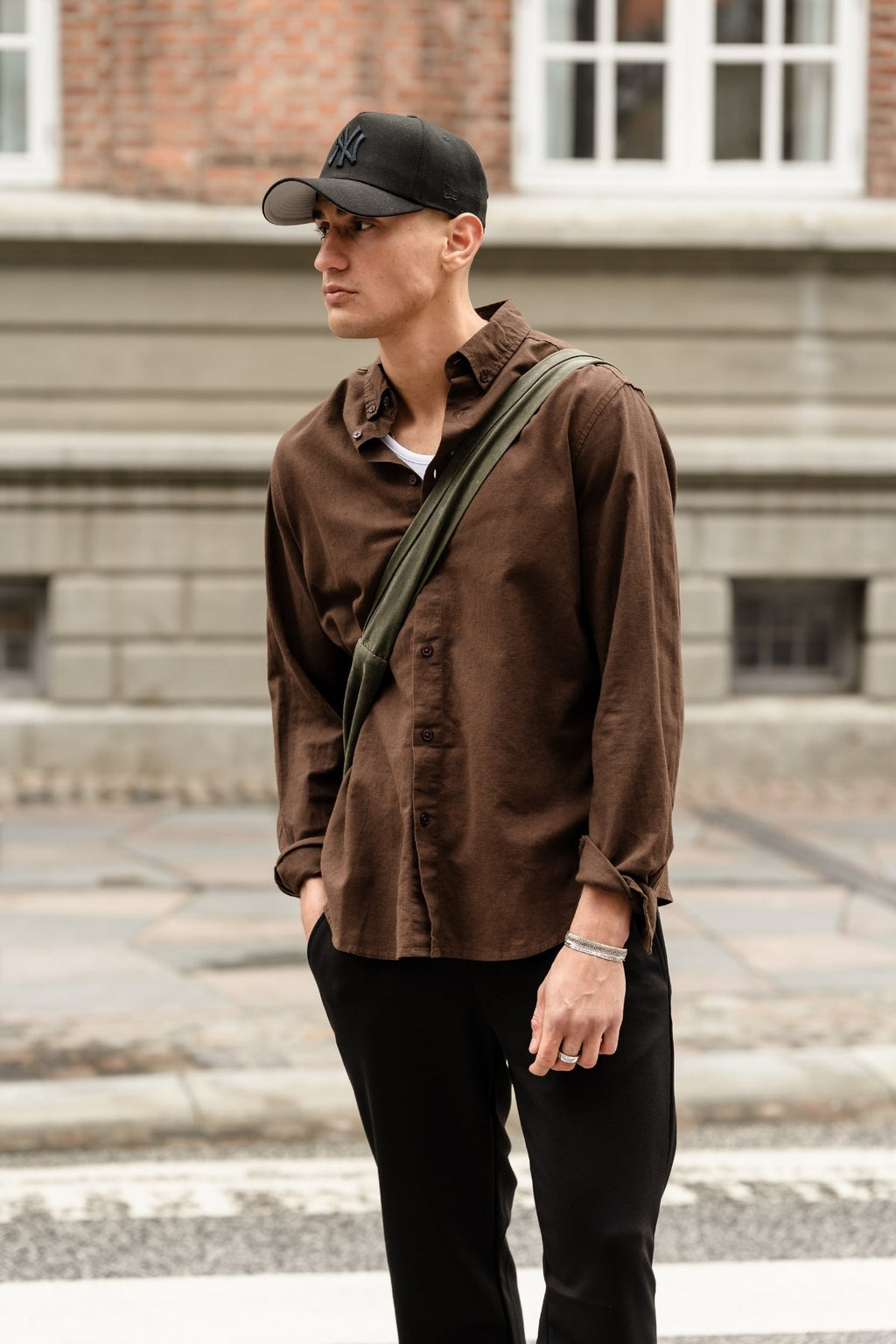 Camisa de lino - Café