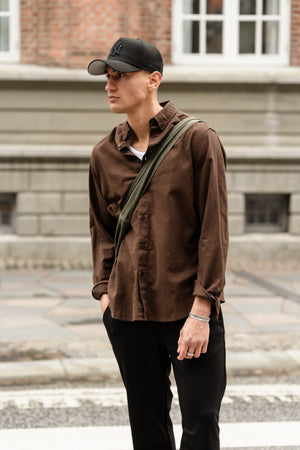 Camisa de lino - Café