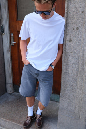 Dril Shorts Suelto - gris