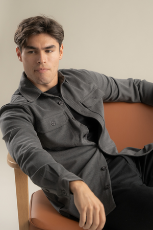 Performance Regular Overshirt - Charcoal