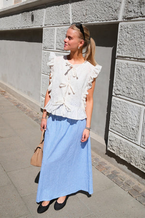 Falda del anillo de Smock Linn - Marina White