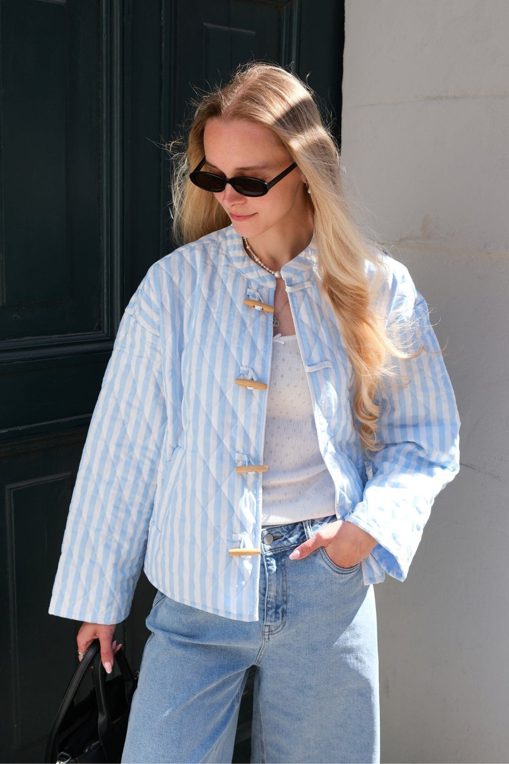 Siri Quilted Jacket -  Chambray Blue