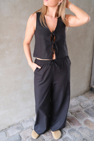 Lino Pants - Negro