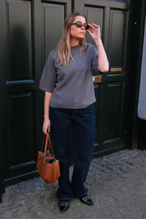 Reynard 2/4 Knit Pullover - Medium Grey Melange