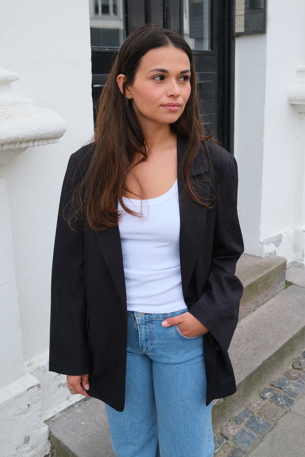 Blazer de gran tamaño - Negro