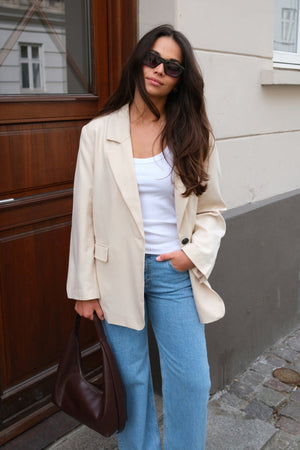 Blazer de gran tamaño - Beige
