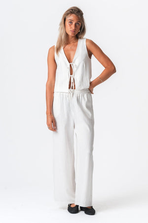 Chaleco de lino - Off White