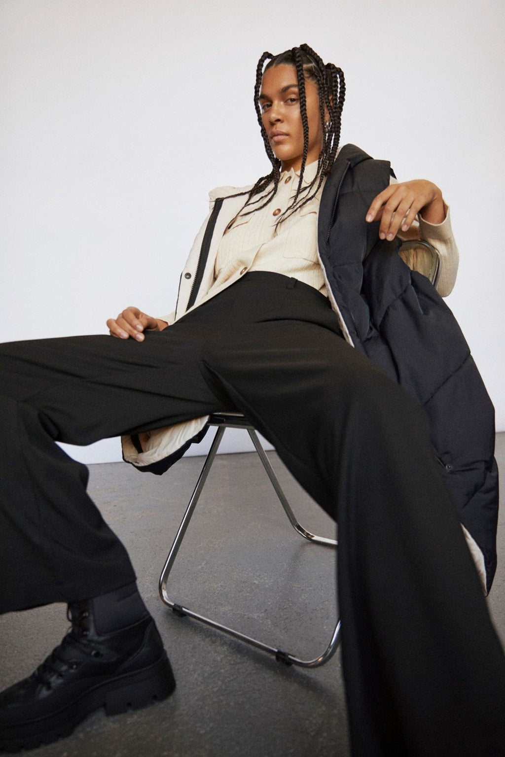 Pantalones anchos de Lisa - Negro