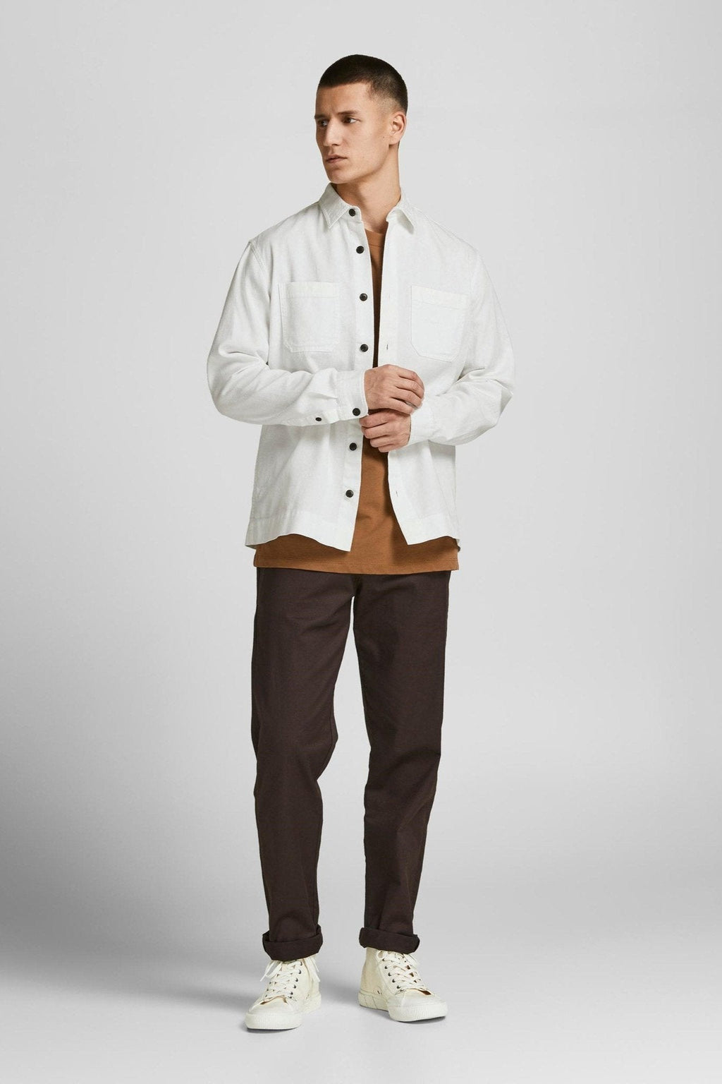 Camisa de lino Logan - blanco