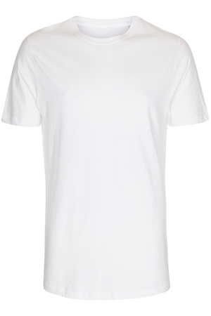 Camiseta larga - blanco