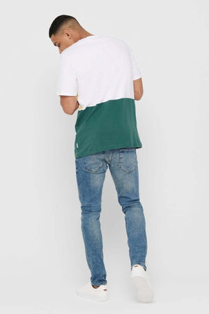 Jeans estiramientos de telar - azul de mezclilla