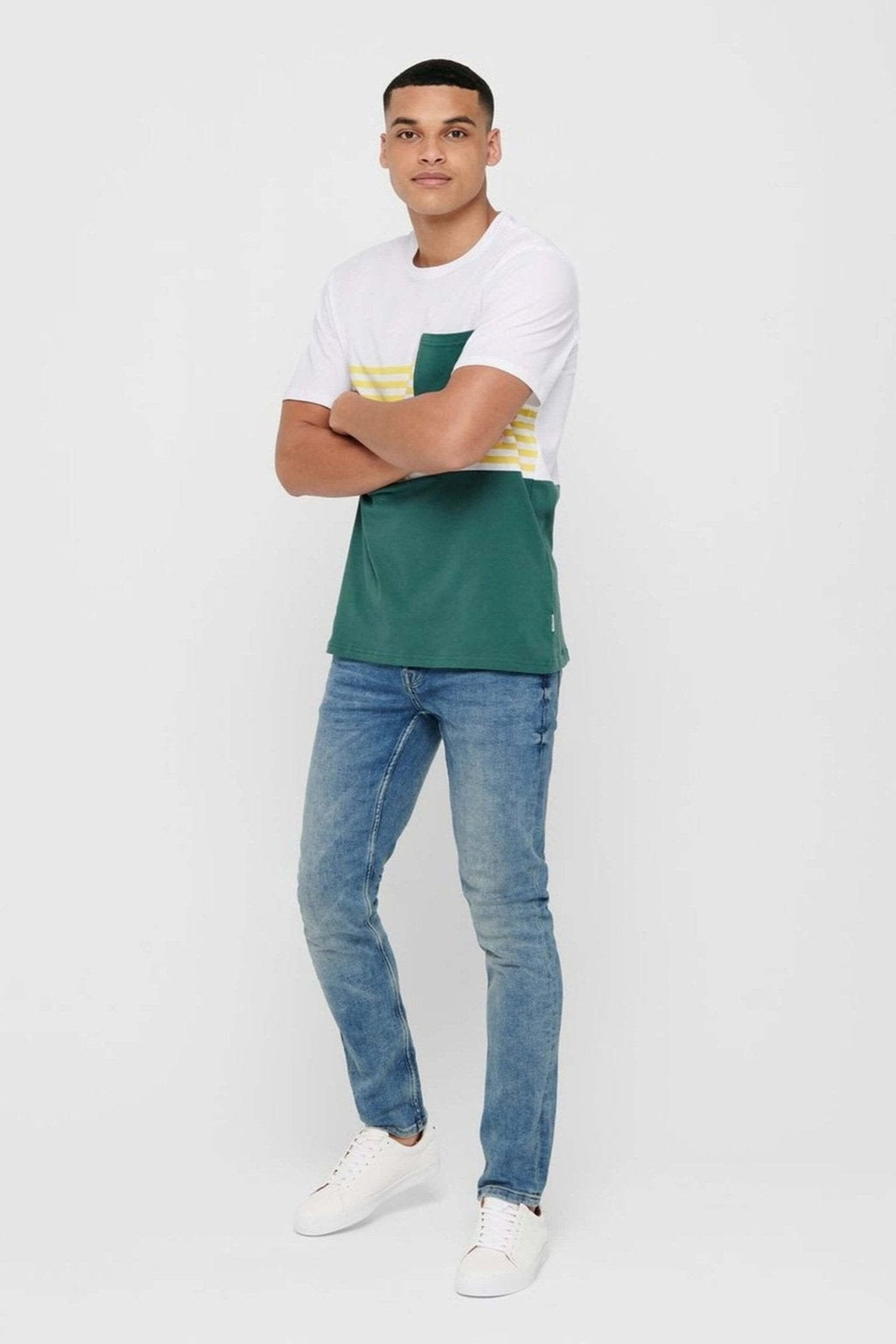 Jeans estiramientos de telar - azul de mezclilla