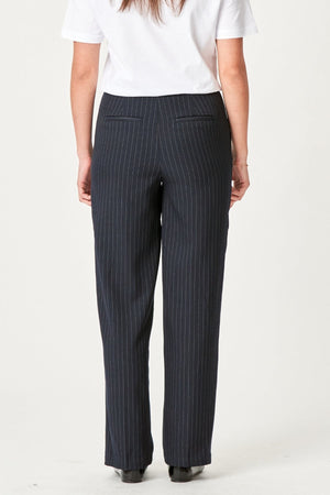 Pantalones clásicos de traje - Pinstripe azul marino