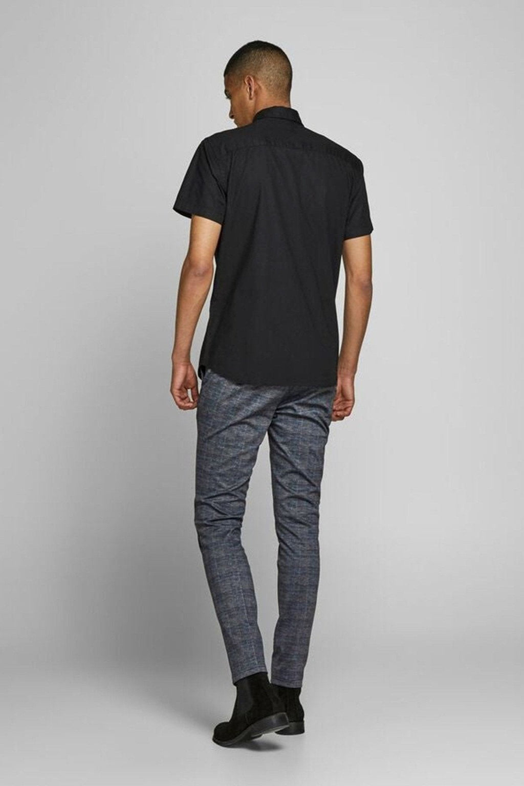 Marco Phil Pants - Dark Grey a cuadros