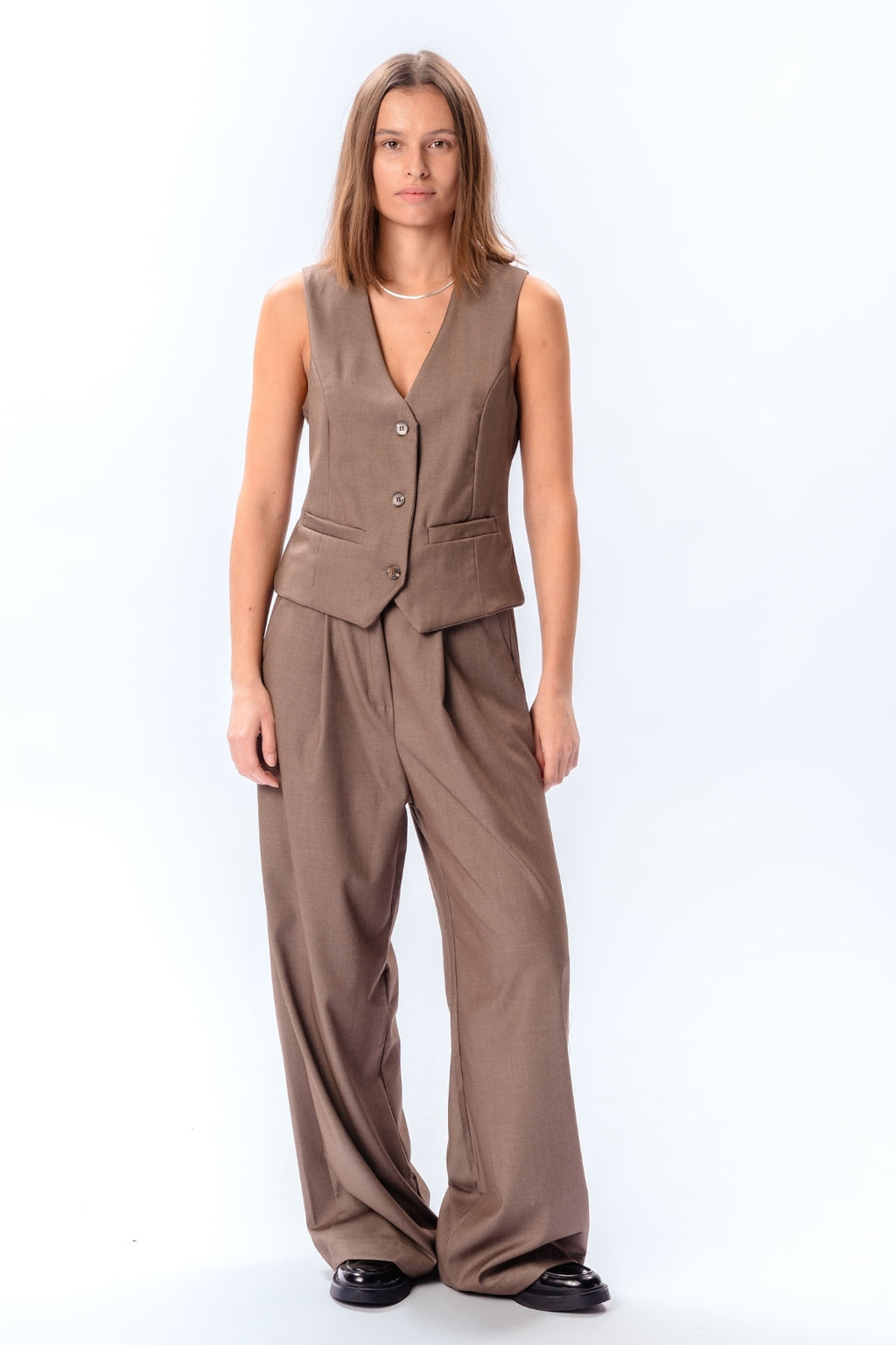 Chaleco nadia y pants (Taupe) - Paquete de paquete