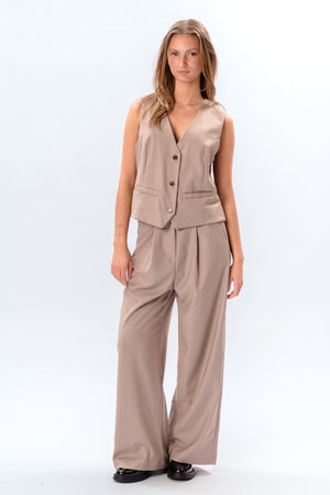 Chaleco nadia y pants (Beige) - paquete de paquete