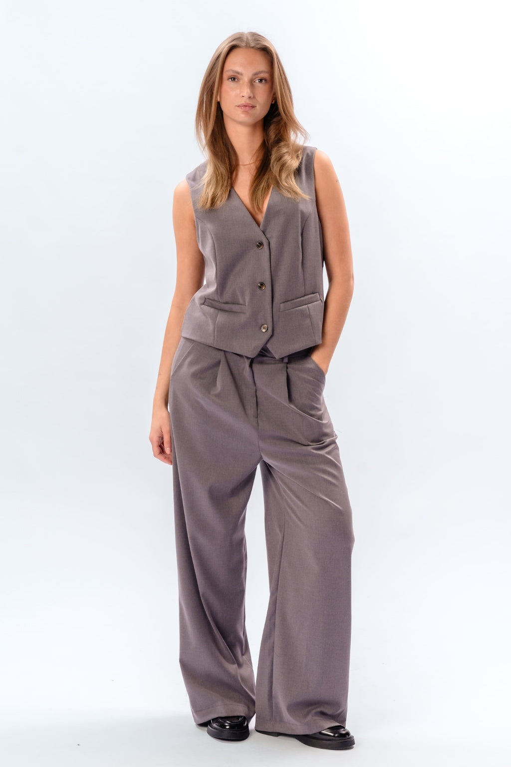 Chaleco nadia y pants (Grey Dark) - Paquete Deal