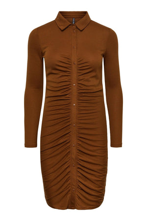 Norma Long Sleeve Dress - Brown