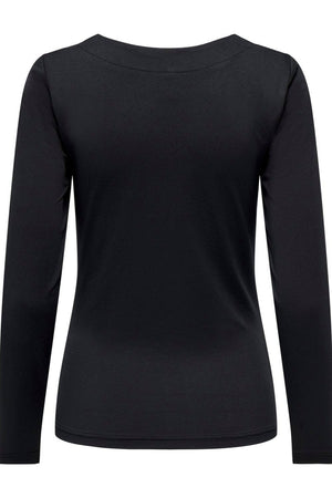 Blusa de manga larga de Sofie - negro