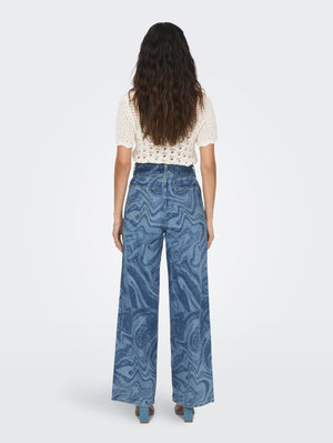 Esther Hope Print - Medium Blue Denim