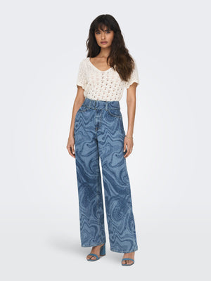 Esther Hope Print - Medium Blue Denim