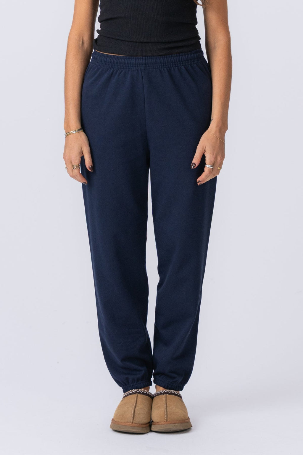 Pantalones de chándal básicos - azul marino (mujeres)