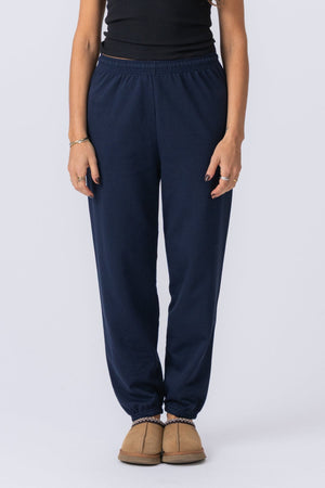 Pantalones de chándal básicos - azul marino (mujeres)