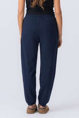 Pantalones de chándal básicos - azul marino (mujeres)
