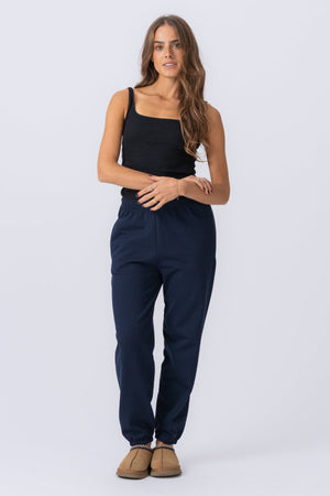 Pantalones de chándal básicos - azul marino (mujeres)