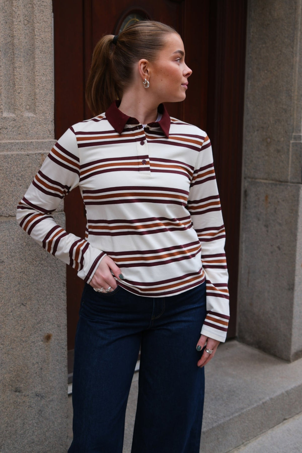 Top Nana L/S Polo - Java