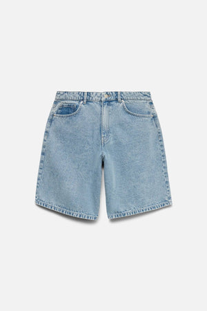 Denim largo kath Shorts - mezclilla azul claro